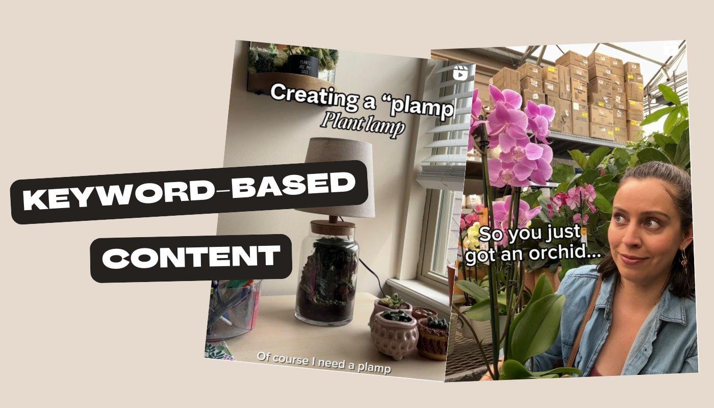 niche creator content about plants